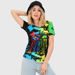 Женская футболка 3D Slim Poppy Playtime Mini Huggies - фото 2