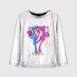 Детский лонгслив 3D Влюбленные Хагги Вагги и Кисси Мисси