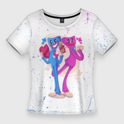 Женская футболка 3D Slim Влюбленные Хагги Вагги и Кисси Мисси