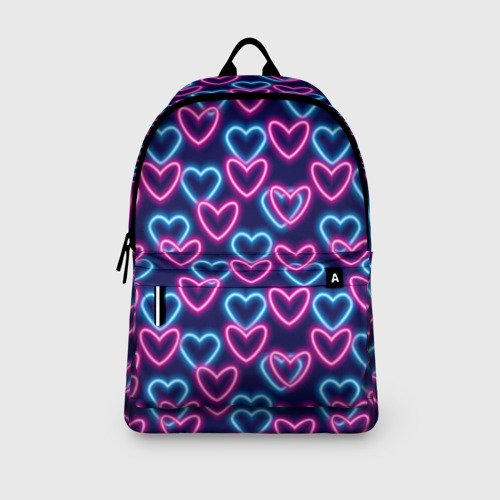Рюкзак 3D Неоновые сердца, паттерн - фото 4