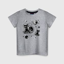 Детская футболка хлопок Коты пришельцы в космосе