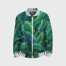 Детский бомбер 3D Green Plants pattern