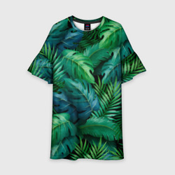 Детское платье 3D Green Plants pattern