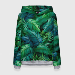 Женская толстовка 3D Green Plants pattern