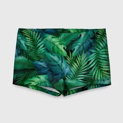 Детские купальные плавки 3D Green Plants pattern