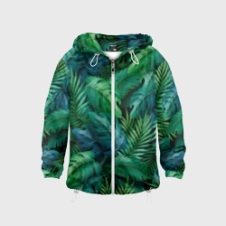 Детская ветровка 3D Green Plants pattern