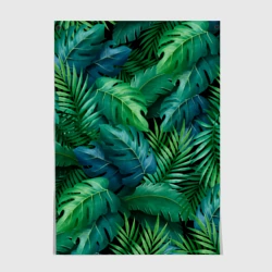Постер Green Plants pattern
