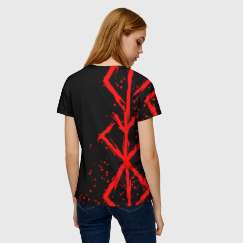 Женская футболка 3D с принтом КЛЕЙМО ЖЕРТВЫ | BERSERK | БЕРСЕРК, вид сзади #2