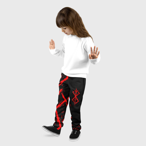 Детские брюки 3D с принтом КЛЕЙМО ЖЕРТВЫ | BERSERK | БЕРСЕРК, фото на моделе #1