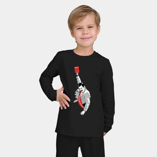 Детская пижама с лонгсливом хлопок Диплом Фредди, цвет черный - фото 3