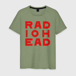 Мужская футболка хлопок Radiohead большое красное лого
