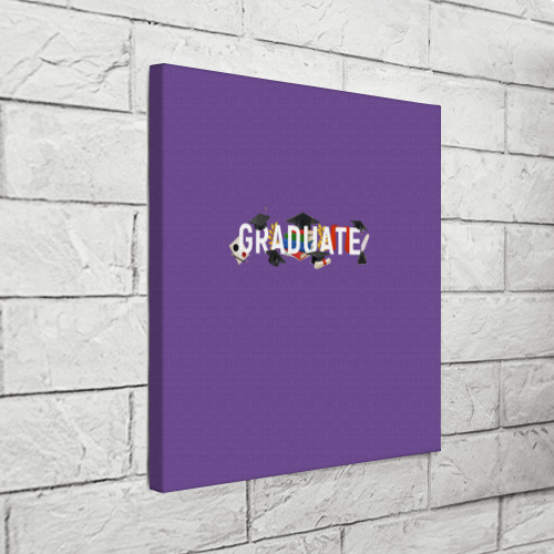 Холст квадратный Graduate!, цвет 3D печать - фото 3