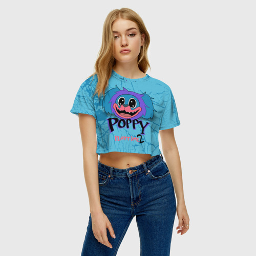 Женская футболка Crop-top 3D ПиДжей\PJ Pug-a-Pillar, цвет 3D печать - фото 3