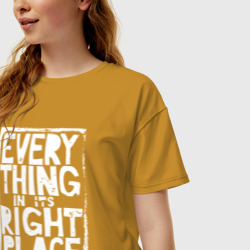 Женская футболка хлопок Oversize Everything in Its Right Place - Radiohead - фото 2