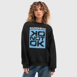 Женский свитшот oversize без начеса хлопок Ok Computer OKNOTOK - Radiohead - фото 2