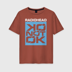 Женская футболка хлопок Oversize Ok Computer OKNOTOK - Radiohead