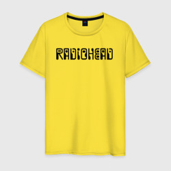 Мужская футболка хлопок Radiohead черное лого