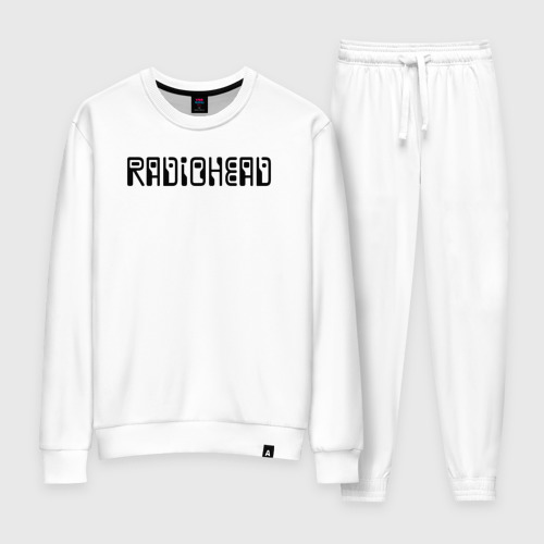 Женский костюм хлопок Radiohead черное лого, цвет белый