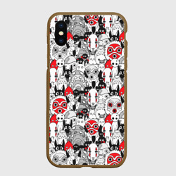 Чехол для iPhone XS Max матовый Studio Ghibli Stars