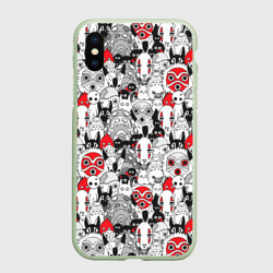 Чехол для iPhone XS Max матовый Studio Ghibli Stars