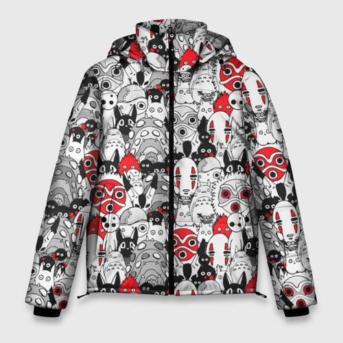 Мужская зимняя куртка 3D Studio Ghibli Stars, цвет черный
