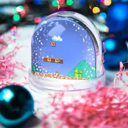 Игрушка Снежный шар Марио ретро игры - фото 2