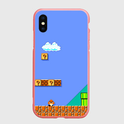 Чехол для iPhone XS Max матовый Марио ретро игры