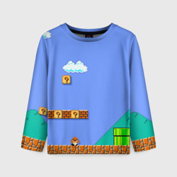 Детский лонгслив 3D Марио ретро игры