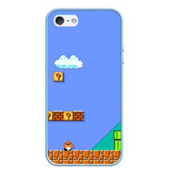 Чехол для iPhone 5/5S матовый Марио ретро игры