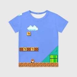 Детская футболка 3D Марио ретро игры