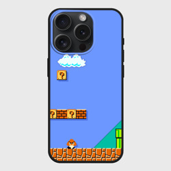 Чехол силиконовый для Apple iPhone 15 Pro матовый Марио ретро игры