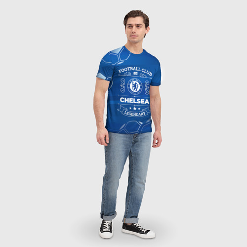 Мужская футболка 3D с принтом Chelsea FC #1, вид сбоку #3