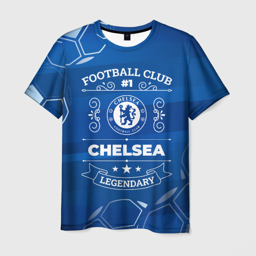 Мужская футболка 3D с принтом Chelsea FC #1, вид спереди #2