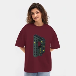 Женская футболка Oversize хлопок texturе Невозможная брежневка - фото 2