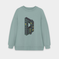Женский свитшот oversize без начеса хлопок Невозможная брежневка
