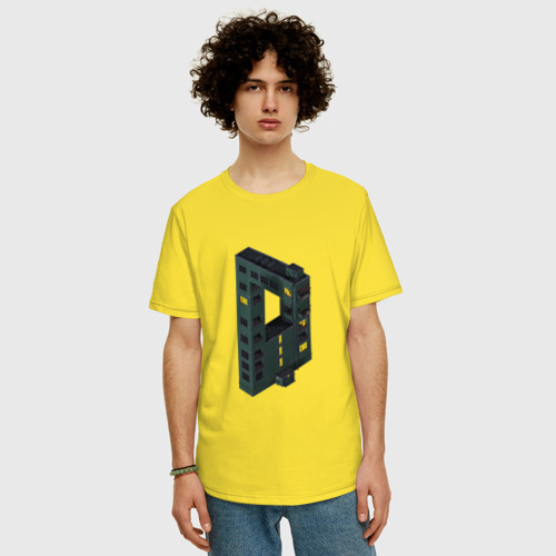 Мужская футболка хлопок Oversize Невозможная брежневка, цвет желтый - фото 3