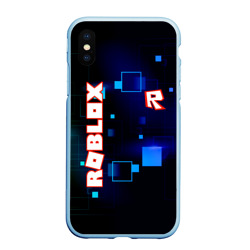 Чехол для iPhone XS Max матовый Roblox неоновые кубики
