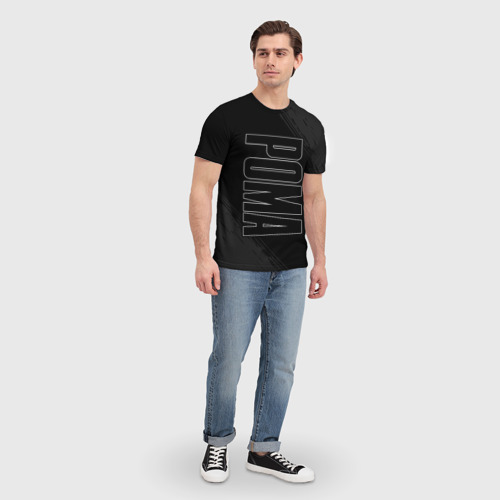 Мужская футболка 3D с принтом Рома (Вертикальный) / FS, вид сбоку #3