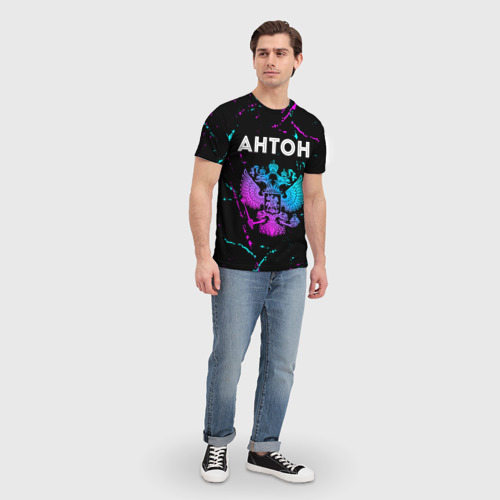 Мужская футболка 3D Антон Россия, цвет 3D печать - фото 5