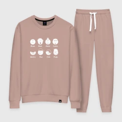 Женский костюм хлопок Жанры музыки смайлики