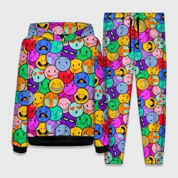 Женский костюм с толстовкой 3D Sticker bombing смайлы маленькие