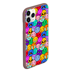 Чехол для iPhone 11 Pro Max матовый Sticker bombing смайлы маленькие - фото 2