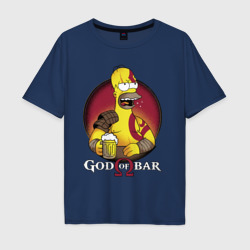 Homer god of bar – Футболка оверсайз из хлопка с принтом купить со скидкой в -16%