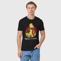 Мужская футболка хлопок Homer god of bar - фото 2