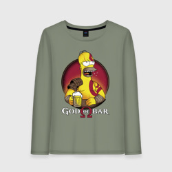 Женский лонгслив хлопок Homer god of bar