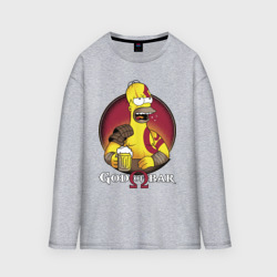 Женский лонгслив oversize хлопок Homer god of bar