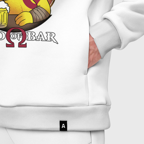 Мужской костюм oversize хлопок Homer god of bar, цвет белый - фото 6