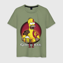 Мужская футболка хлопок Homer god of bar