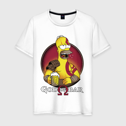 Мужская футболка хлопок Homer god of bar