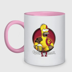 Кружка двухцветная Homer god of bar